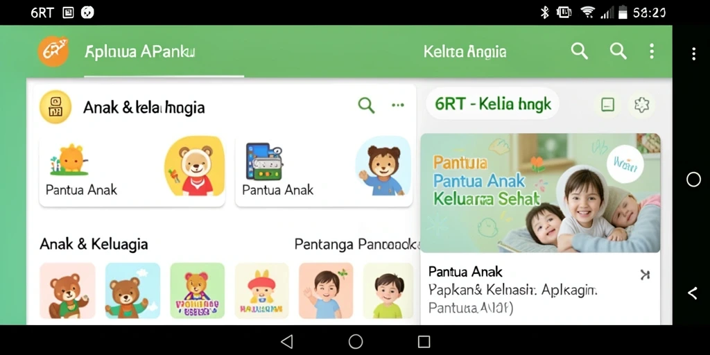 Antarmuka aplikasi Pantau Anak 6RT yang intuitif dan mudah digunakan.