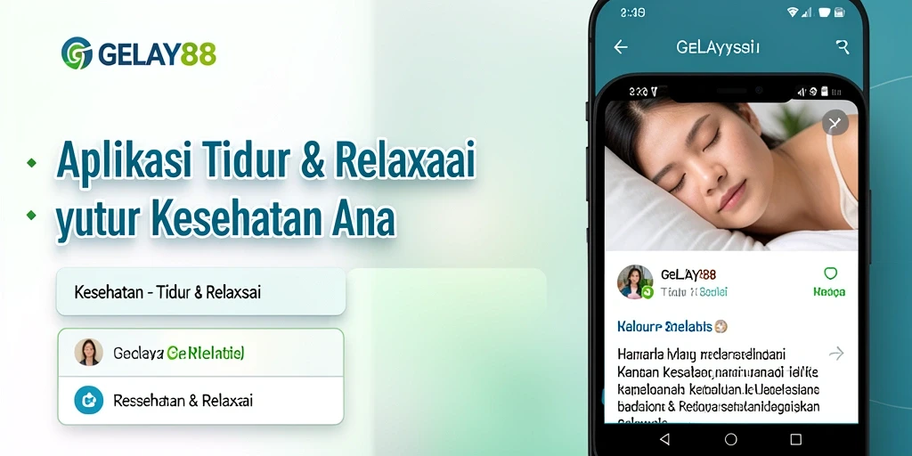Tampilan antarmuka apliksi GELAY88 yang user-friendly untuk relaksasi.