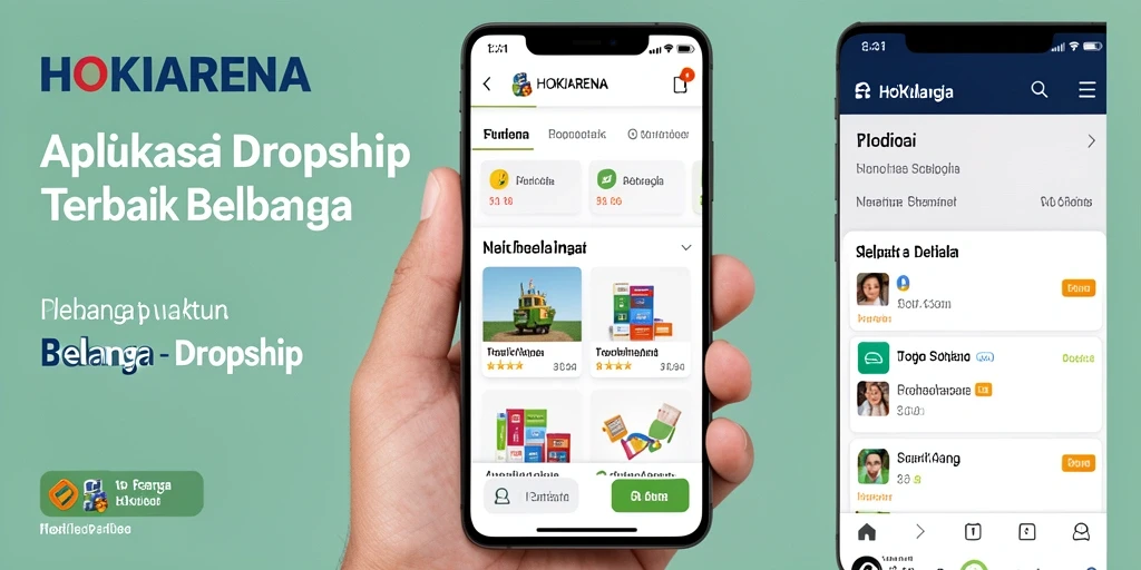 Tampilan antarmuka HOKIARENA untuk fitur Dropship yang efisien.