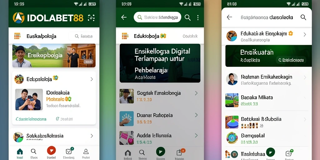 Tampilan antarmuka pengguna IDOLABET88 yang informatif dan menarik.