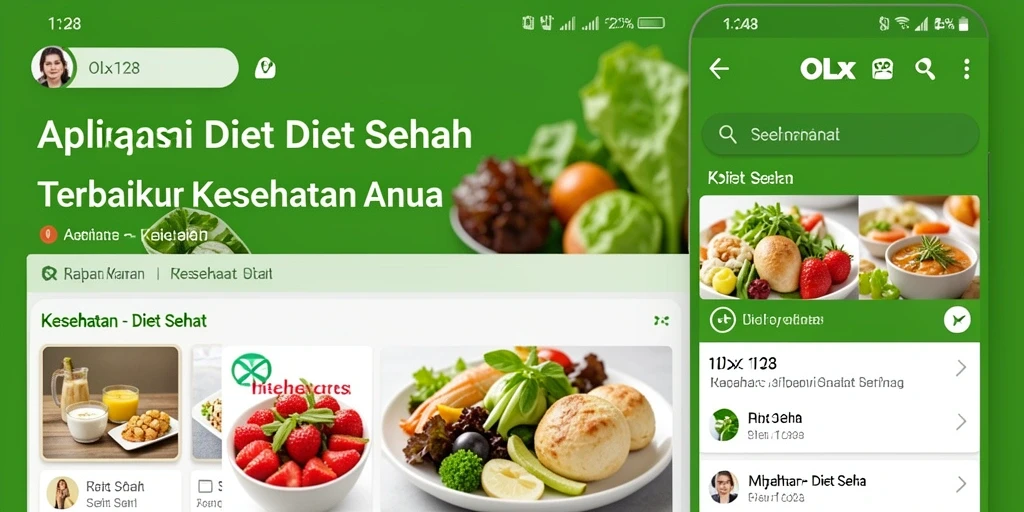 Tampilan antarmuka pengguna OLX128 untuk diet sehat.