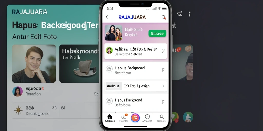 Tampilan antarmuka utama RAJAJUARA dengan fitur Hapus Background yang efisien.
